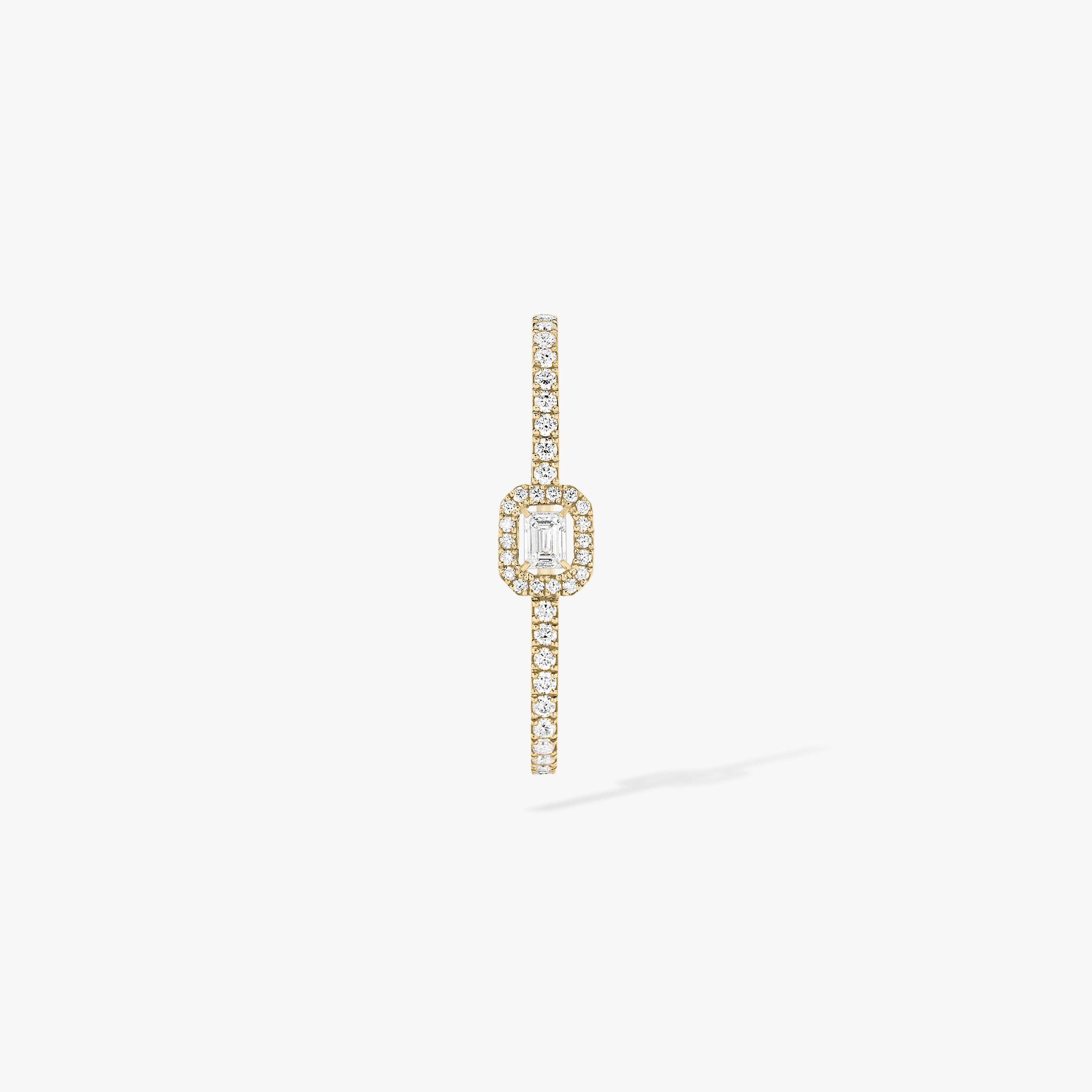 My Twin Mono Clip Earlobe 0.10ct Yellow Gold For Her Diamond Earrings 10028-YG