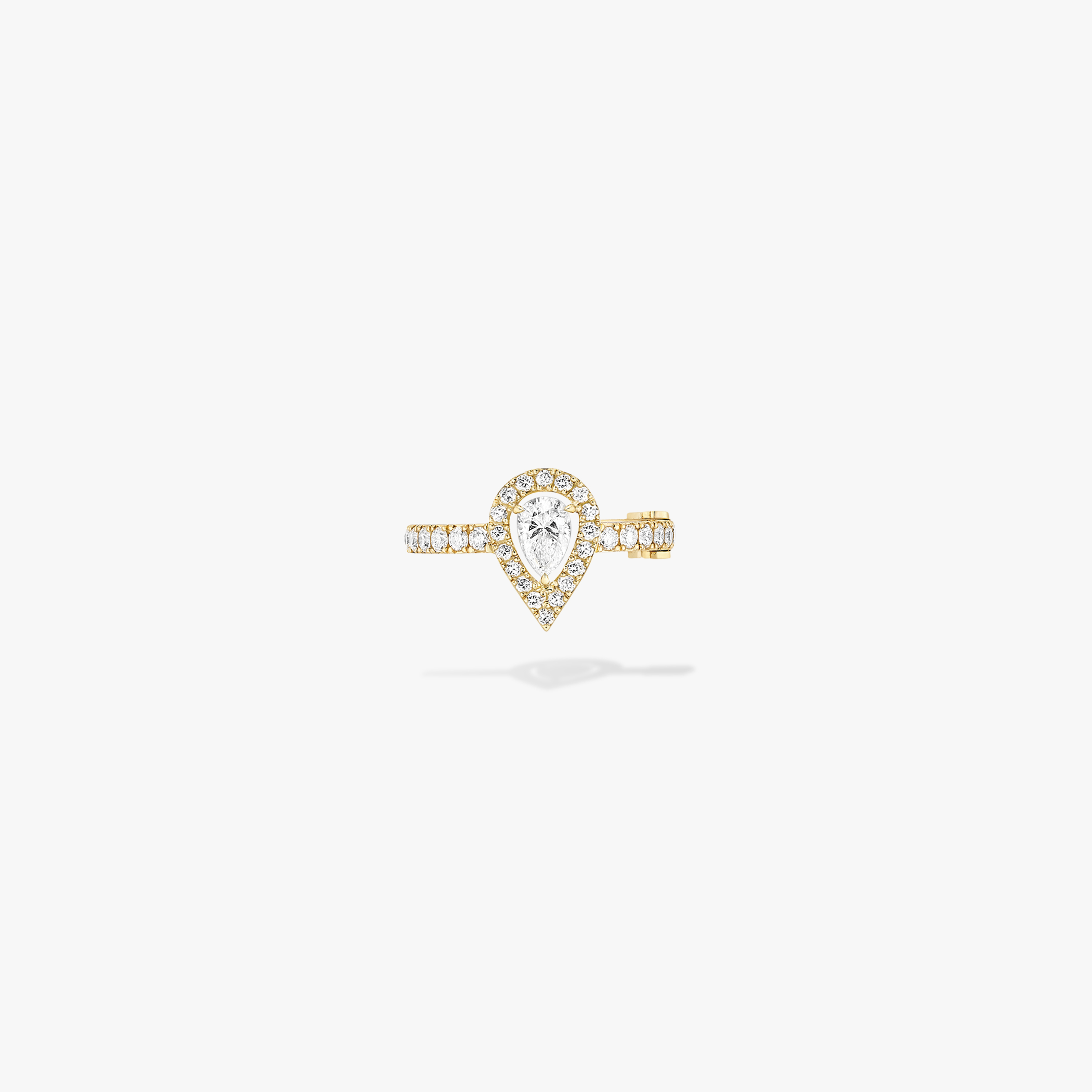 الأقراط امرأة ذهب أصفر الماس My Twin Mono Earring Middle Pear Diamond 0.10ct 10121-YG