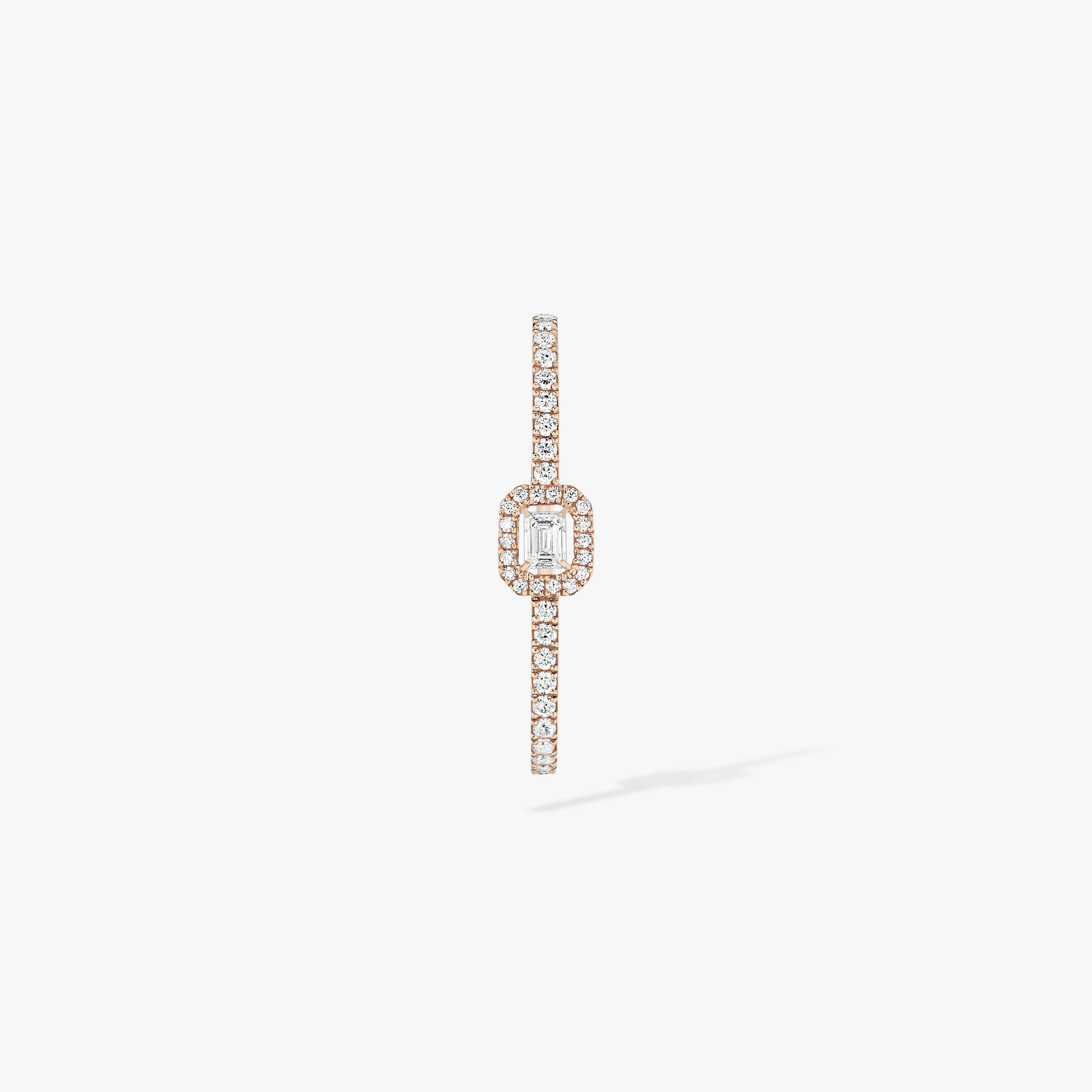 Pendiente Mujer Oro rosa Diamante Pendiente individual lóbulo de clip My Twin TE 0,10 ct 10028-PG