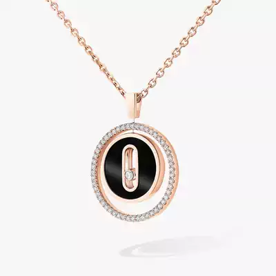 オーバル型ブラックオニキスのネックレス ネックレス