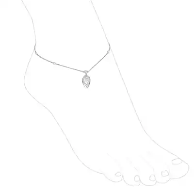 Fiery Diamond Ankle Bracelet In White Gold Messika 14138 WG