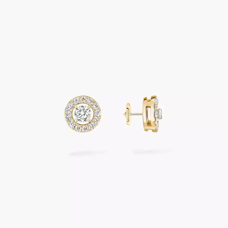 Boucles d'oreilles Femme Or Jaune Diamant Joy Diamants Ronds PM 06954-YG