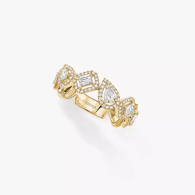 My Twin Wedding Ring Yellow Gold For Her Diamond Ring 06705-YG
