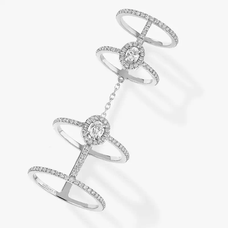 Glam'Azone Double Pavé White Gold For Her Diamond Ring 05671-WG