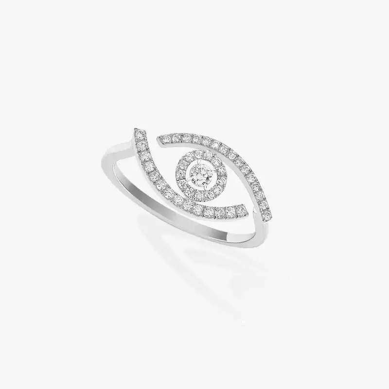 Lucky Eye Pavé White Gold For Her Diamond Ring 10037-WG