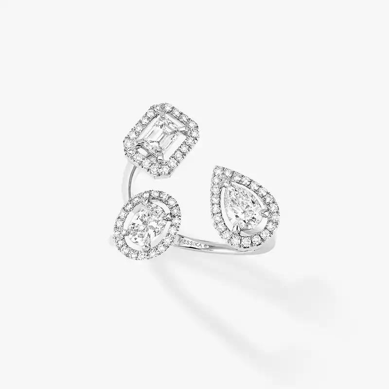 Bague Femme Or Blanc Diamant My Twin Trilogy 0,50ct x3 06778-WG