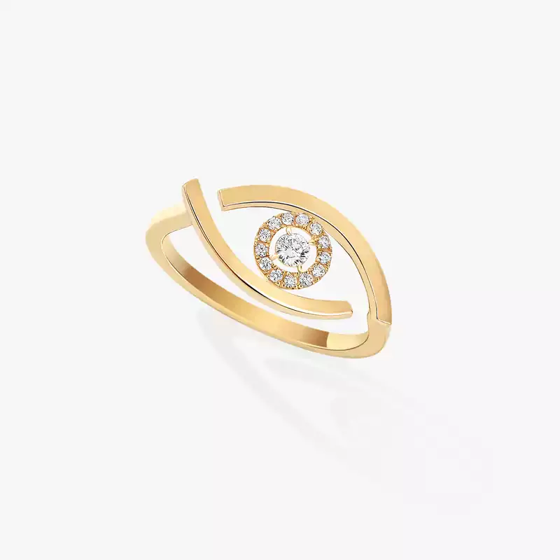 Ring For Her Yellow Gold Diamond Lucky Eye 10036-YG
