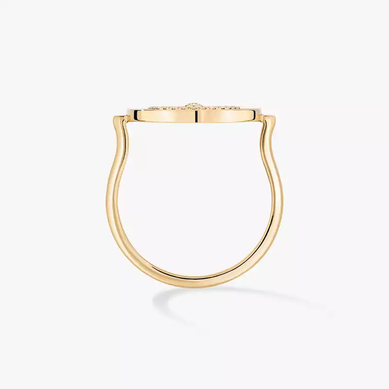 Lucky Move Pavé SM Yellow Gold For Her Diamond Ring 07534-YG
