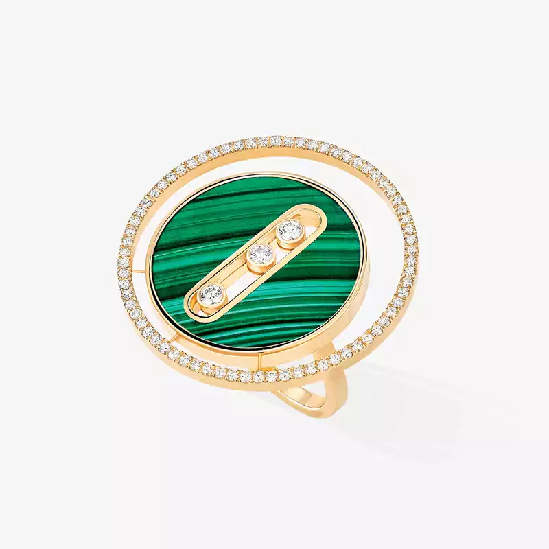 Malachite Lucky Move LM Yellow Gold For Her Diamond Ring 11274-YG