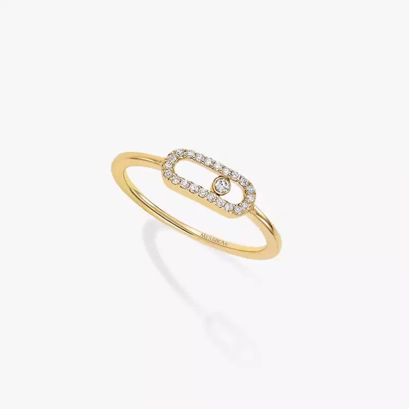 Yellow Gold Diamond Ring Move Uno Messika 04705 YG