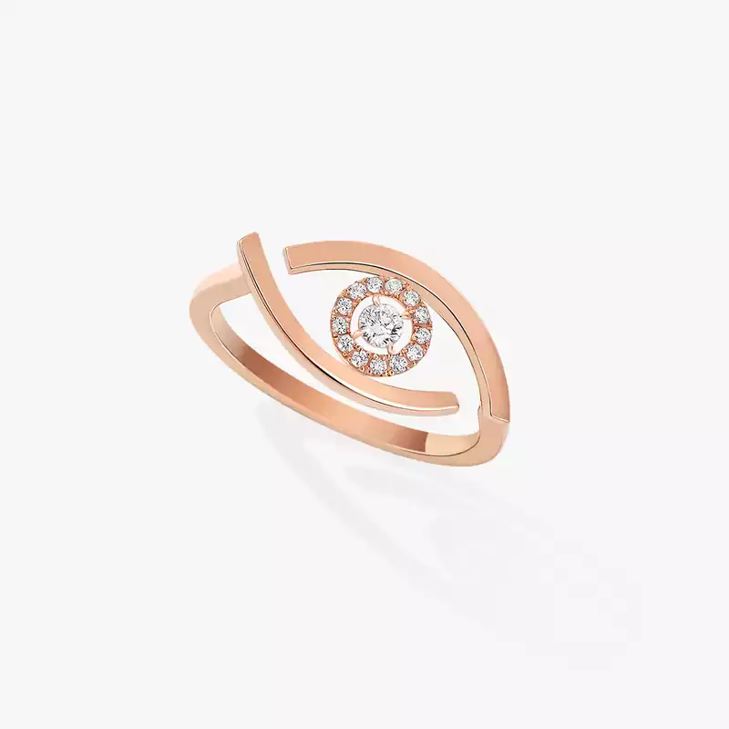 Lucky Eye戒指 Pink Gold Diamond For Her Ring 10036-PG