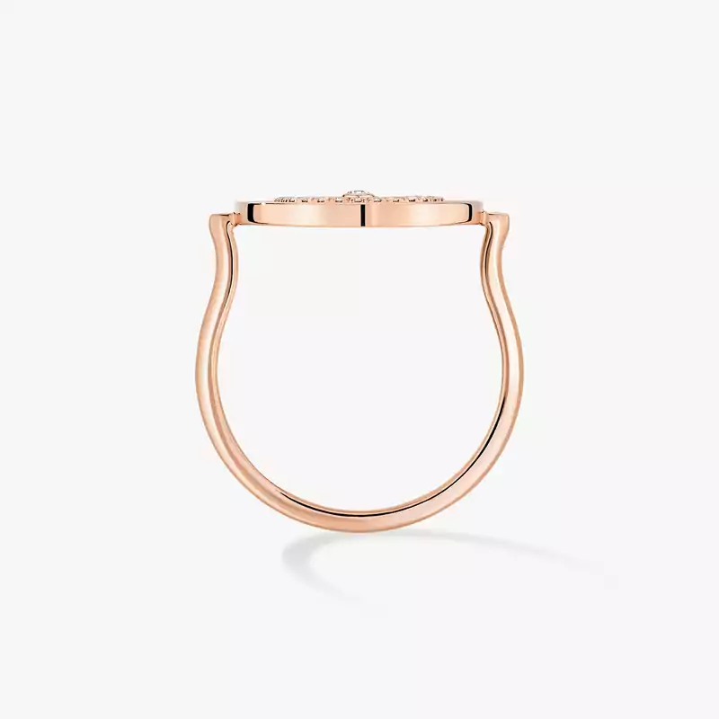 Lucky Move Pavé SM Pink Gold For Her Diamond Ring 07534-PG