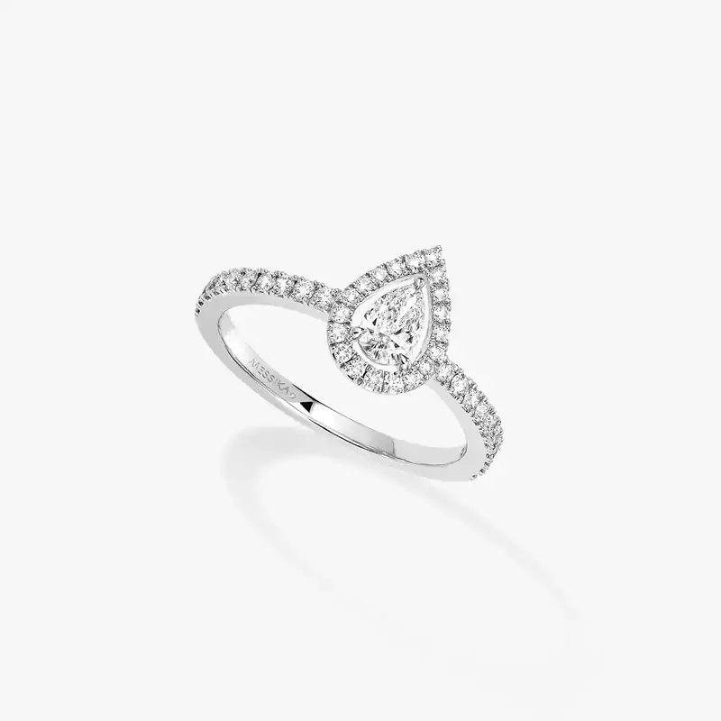 Bague Femme Or Blanc Diamant Joy Diamant Poire 0,25ct 05220-WG