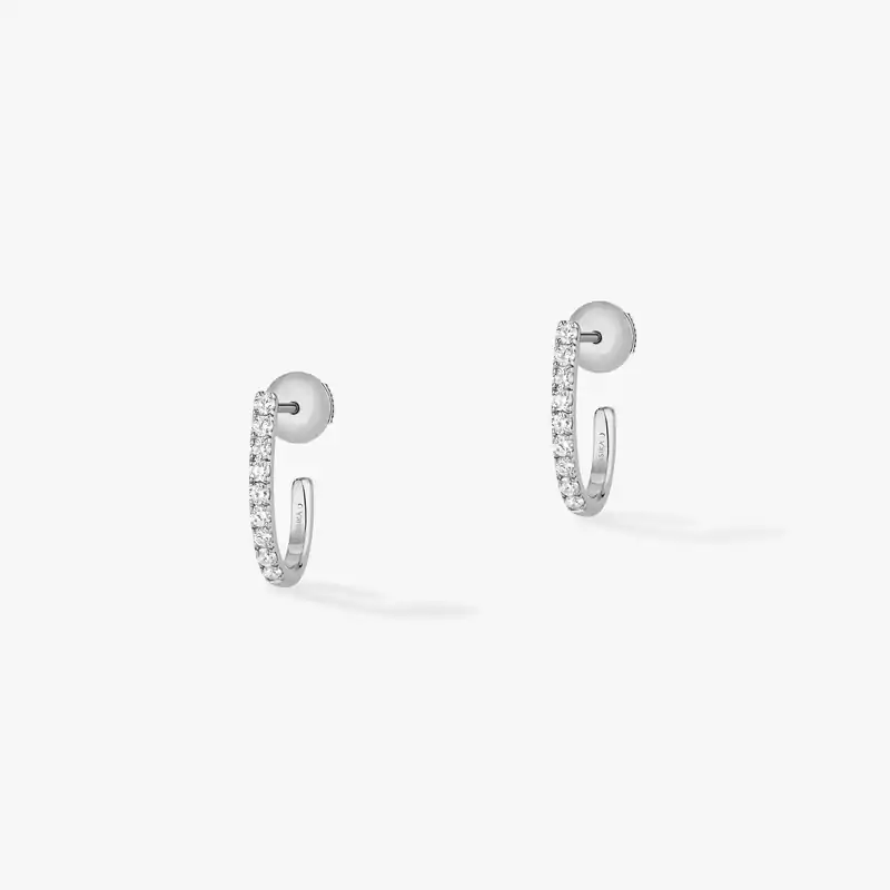 Gatsby XS Hoop White Gold For Her Diamond Earrings 05741-WG