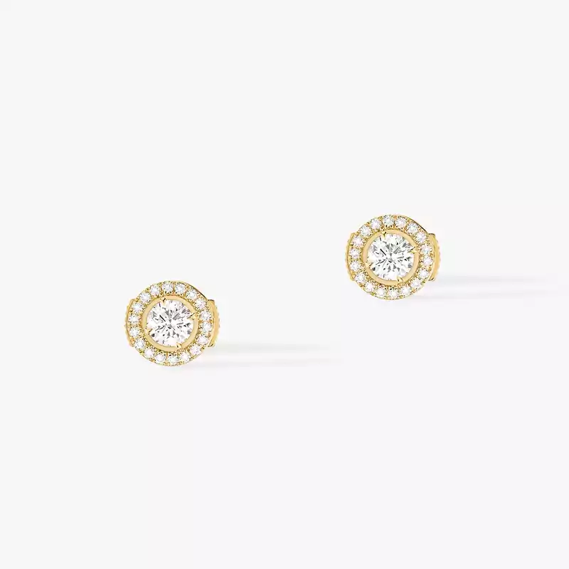 Earrings For Her Yellow Gold Diamond Joy Diamants Ronds 04445-YG