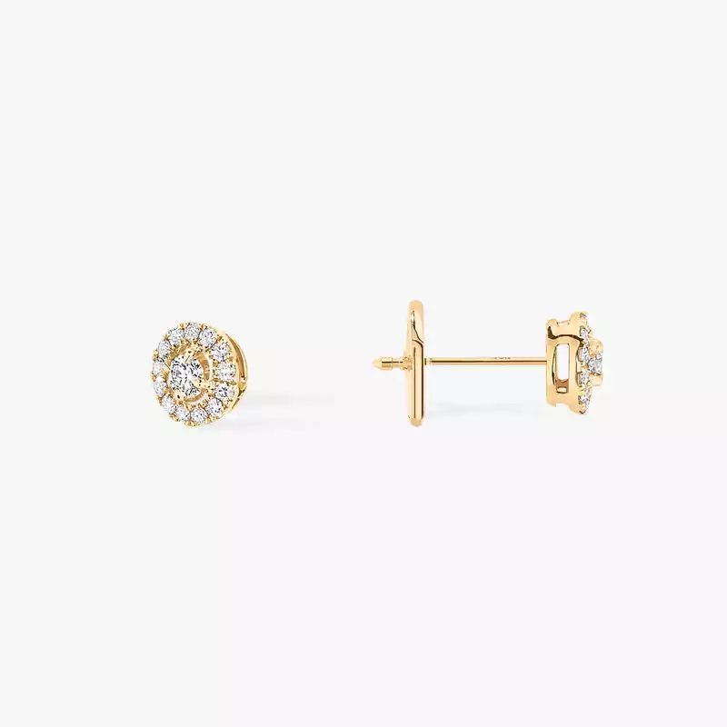 Joy Round Diamonds SM Yellow Gold For Her Diamond Earrings 06954-YG