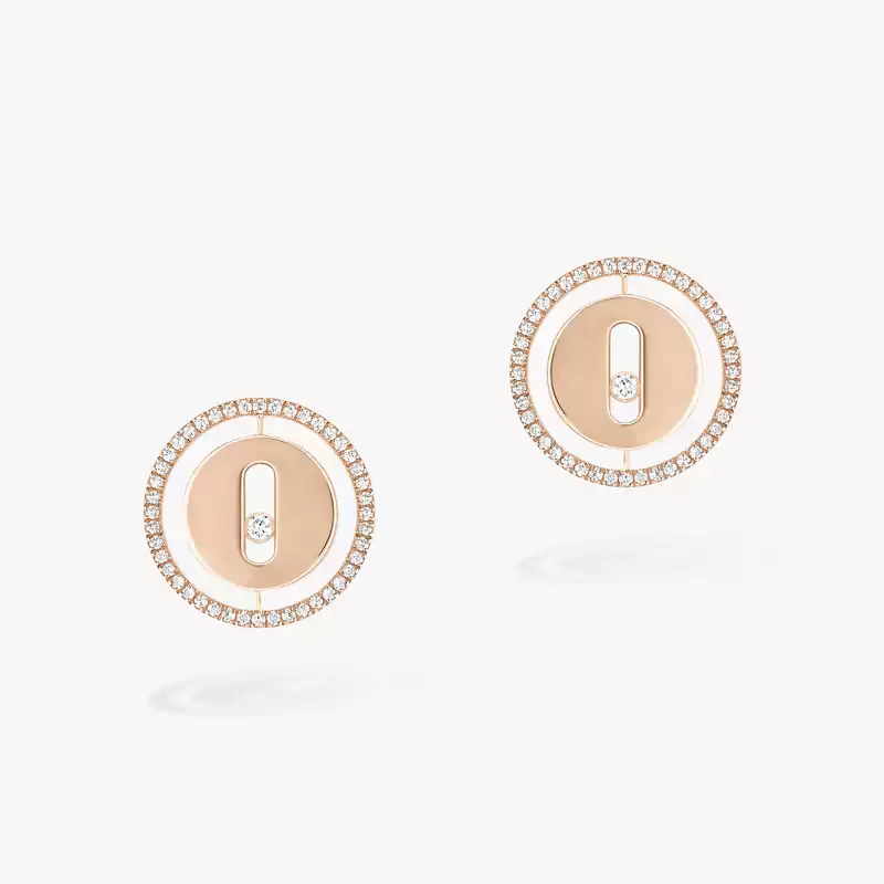 Lucky Move Stud Pink Gold For Her Diamond Earrings 11571-PG