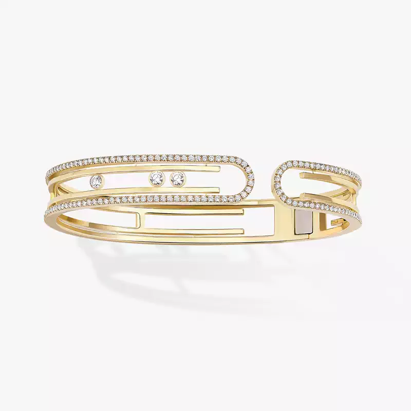 Bracelet Femme Or Jaune Diamant Bangle Move 10th 11426-YG