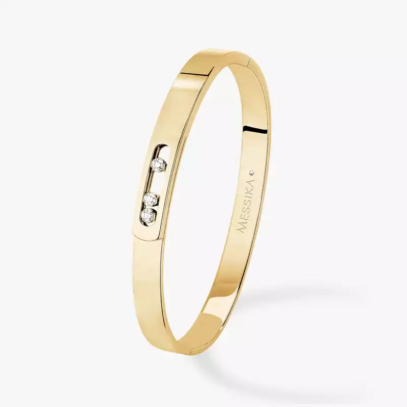 Move Noa Bangle Large Size Yellow Gold For Her Diamond Bracelet 13912-YG