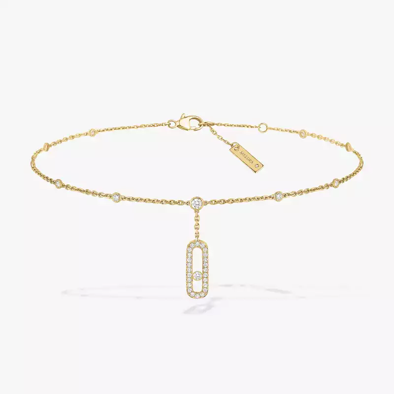 Bracelet Femme Or Jaune Diamant Bracelet de Cheville Move Uno  06592-YG