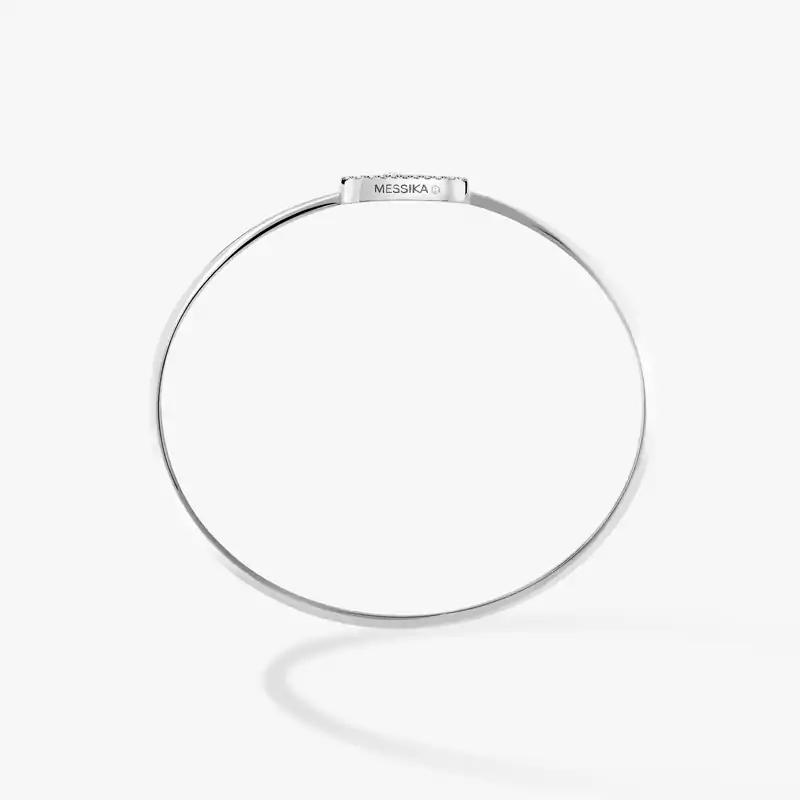 Move Uno Pavé Flex Bangle White Gold For Her Diamond Bracelet 11134-WG