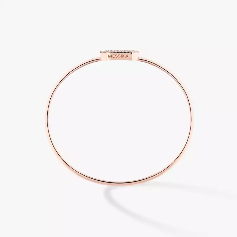 Move Uno Pavé Flex Bangle MM Pink Gold For Her Diamond Bracelet 12057-PG