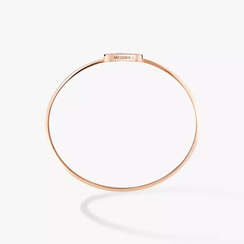 Move Uno Pavé Flex Bangle Pink Gold For Her Diamond Bracelet 11134-PG