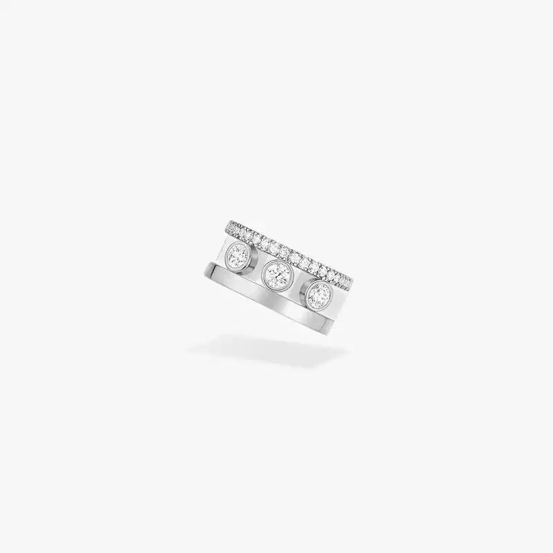 Boucles d'oreilles Femme Or Blanc Diamond Move Romane Earring clip  10120-WG