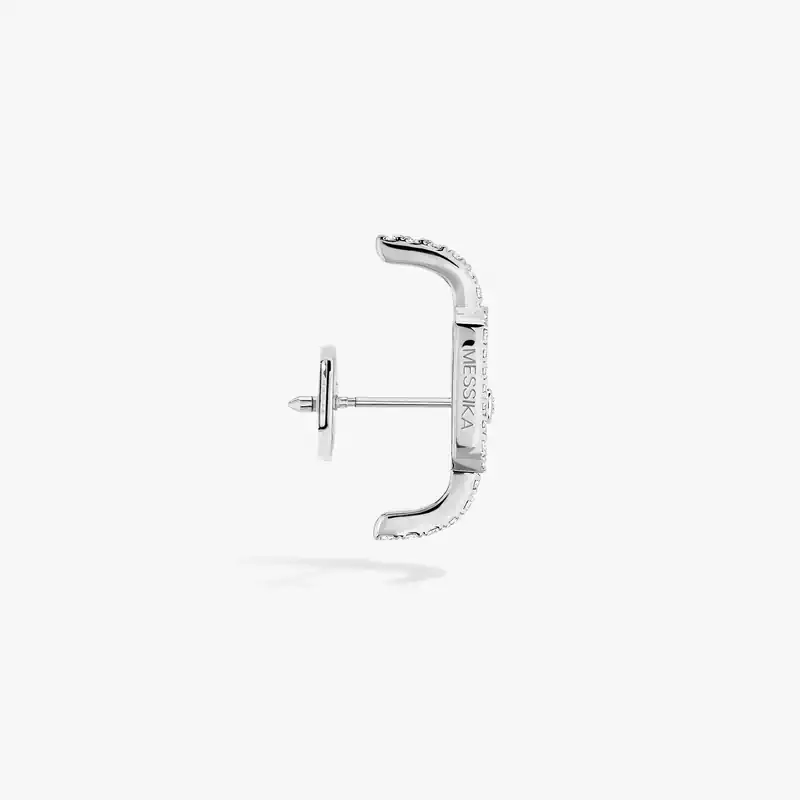 Move Uno Pavé Mono Earring White Gold For Her Diamond Earrings 10007-WG