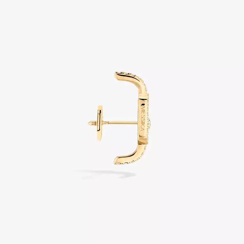 Move Uno Pavé Mono Earring Yellow Gold For Her Diamond Earrings 10007-YG