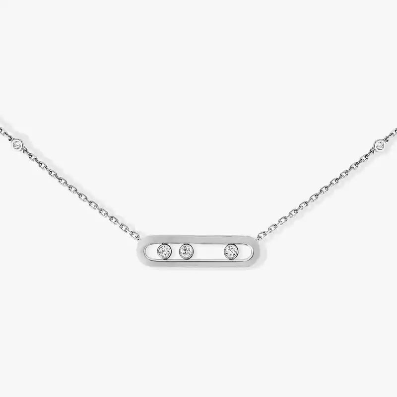 Necklace For Her White Gold Diamond Baby Move 04323-WG