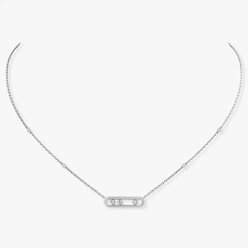 Necklace For Her White Gold Diamond Baby Move 04323-WG