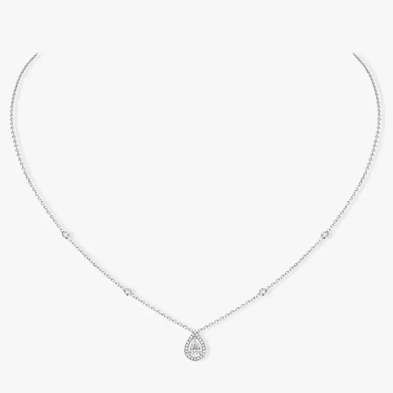 Joy Pear Diamond 0.25ct White Gold For Her Diamond Necklace 05224-WG