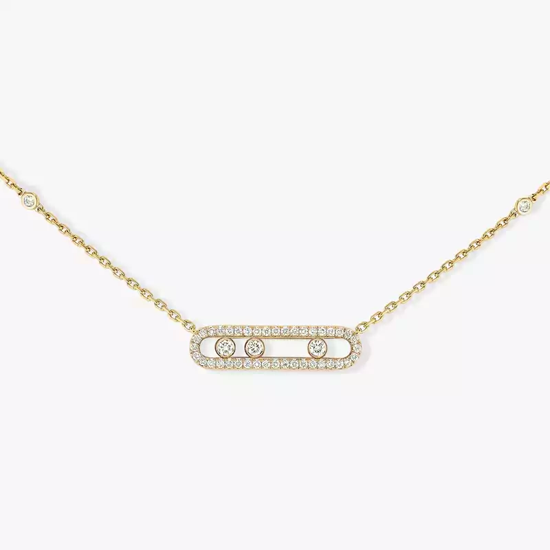 Collier Femme Or Jaune Diamond Baby Move Pavé 04322-YG