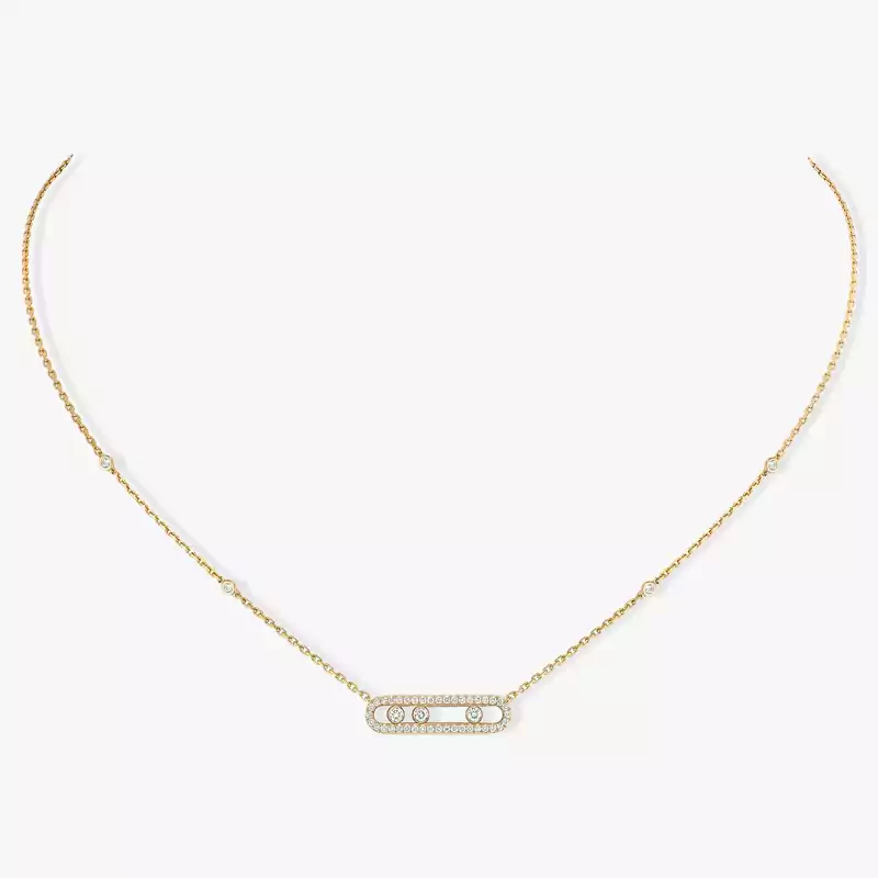 Collier Femme Or Jaune Diamond Baby Move Pavé 04322-YG