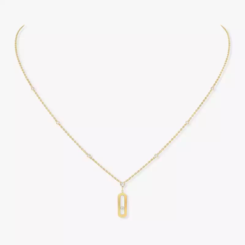 Long Move Uno Yellow Gold For Her Diamond Necklace 10111-YG