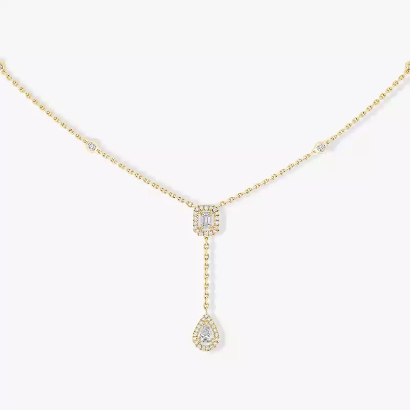 Collier Femme Or Jaune Diamant My Twin Cravate 0,10ct x2 06693-YG