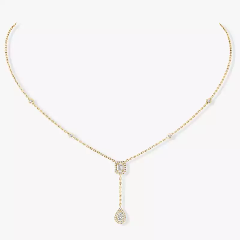 Collier Femme Or Jaune Diamant My Twin Cravate 0,10ct x2 06693-YG
