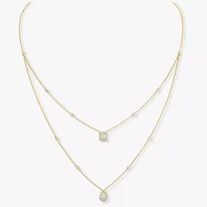 Collier Femme Or Jaune Diamant My Twin 2 Rangs 06506-YG