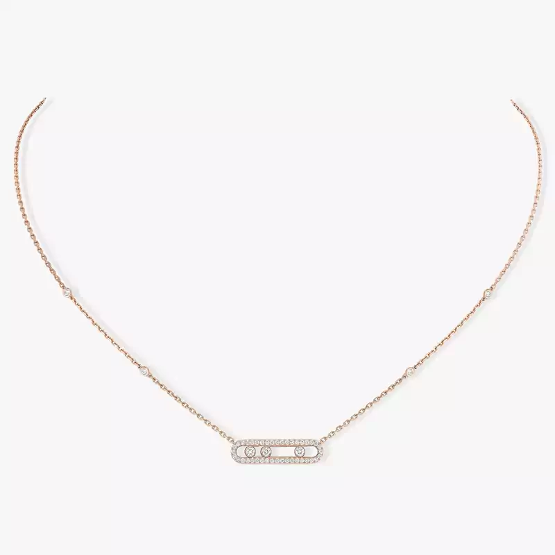 Baby Move Pavé Pink Gold For Her Diamond Necklace 04322-PG