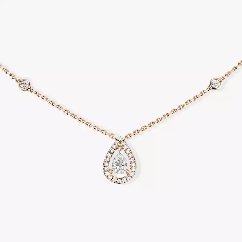 Collier Femme Or Rose Diamond Joy Diamant Poire 0,25ct 05224-PG