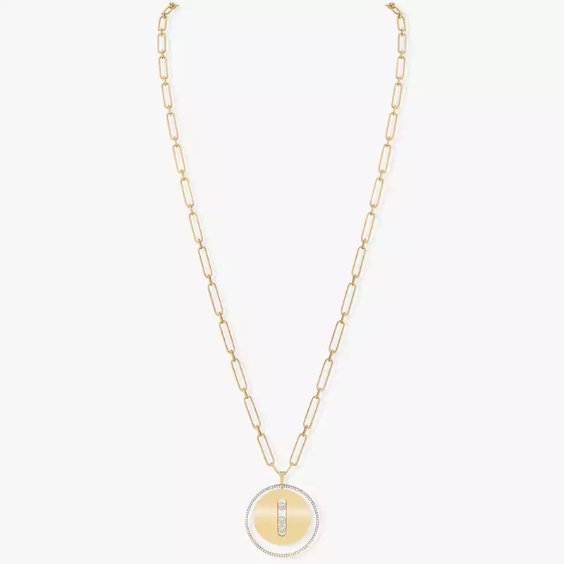 Lucky Move Long Necklace LM Yellow Gold For Her Diamond Necklace 10126-YG