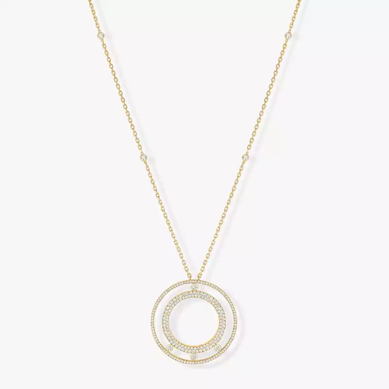 Move Romane Long Diamond Pavé Necklace Yellow Gold For Her Diamond Necklace 11317-YG