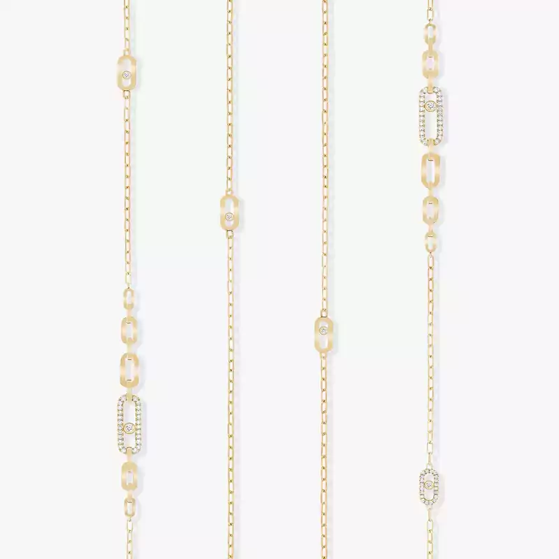 Move Uno  Yellow Gold For Her Diamond Necklace 07170-YG