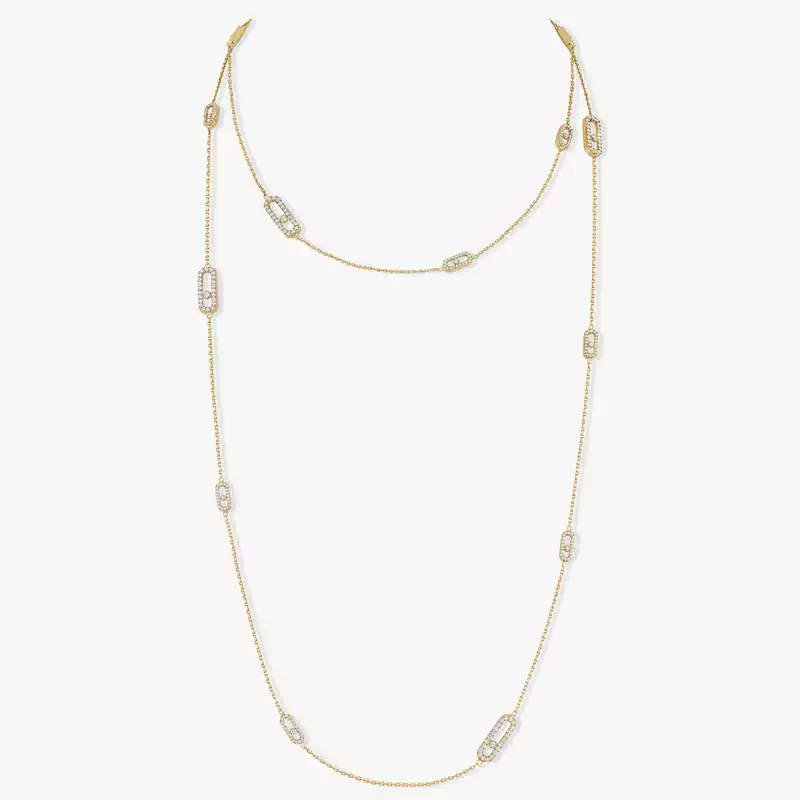 Move Uno Long Necklace Yellow Gold For Her Diamond Necklace 11324-YG