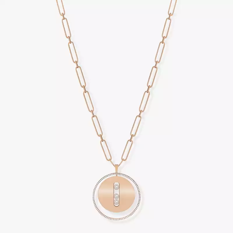 Collier Femme Or Rose Diamond Sautoir Lucky Move GM 10126-PG