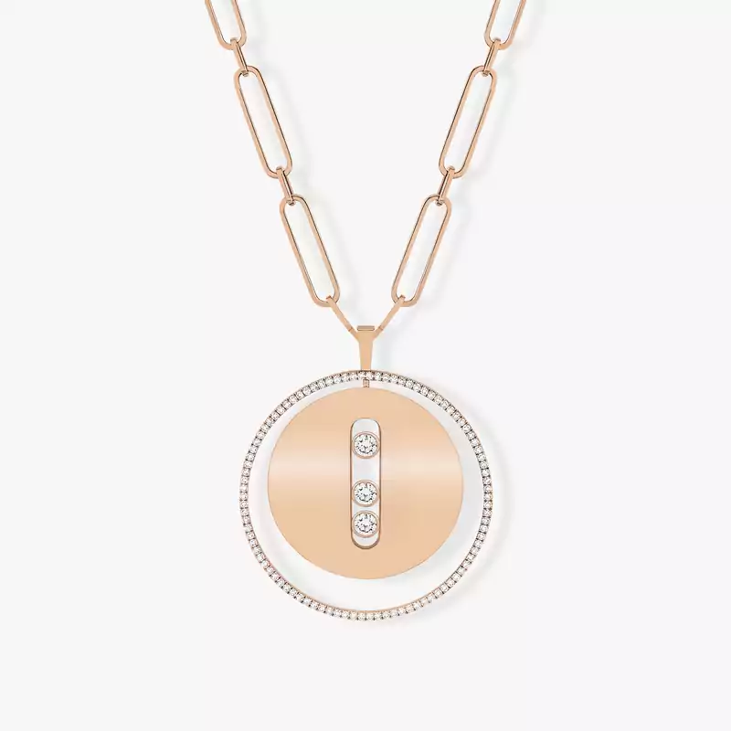 Collier Femme Or Rose Diamond Sautoir Lucky Move GM 10126-PG