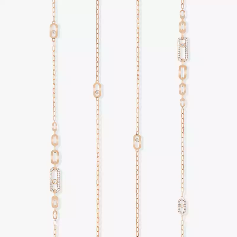 Collier Femme Or Rose Diamond Sautoir Move Uno  07170-PG