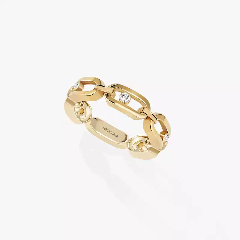 Move Link Multi Yellow Gold For Her Diamond Ring 12078-YG