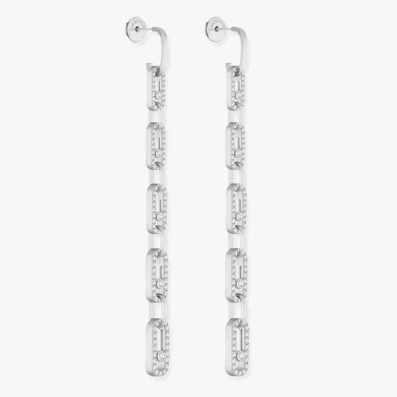 Move Link Multi Pendant Earrings White Gold For Her Diamond Earrings 12011-WG